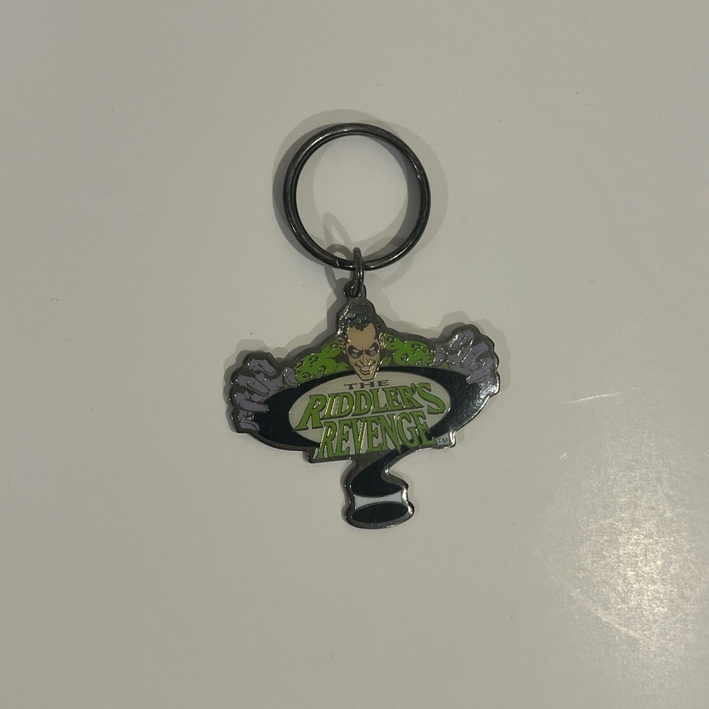 1998 Riddler's Revenge Keychain Six Flags Vintage